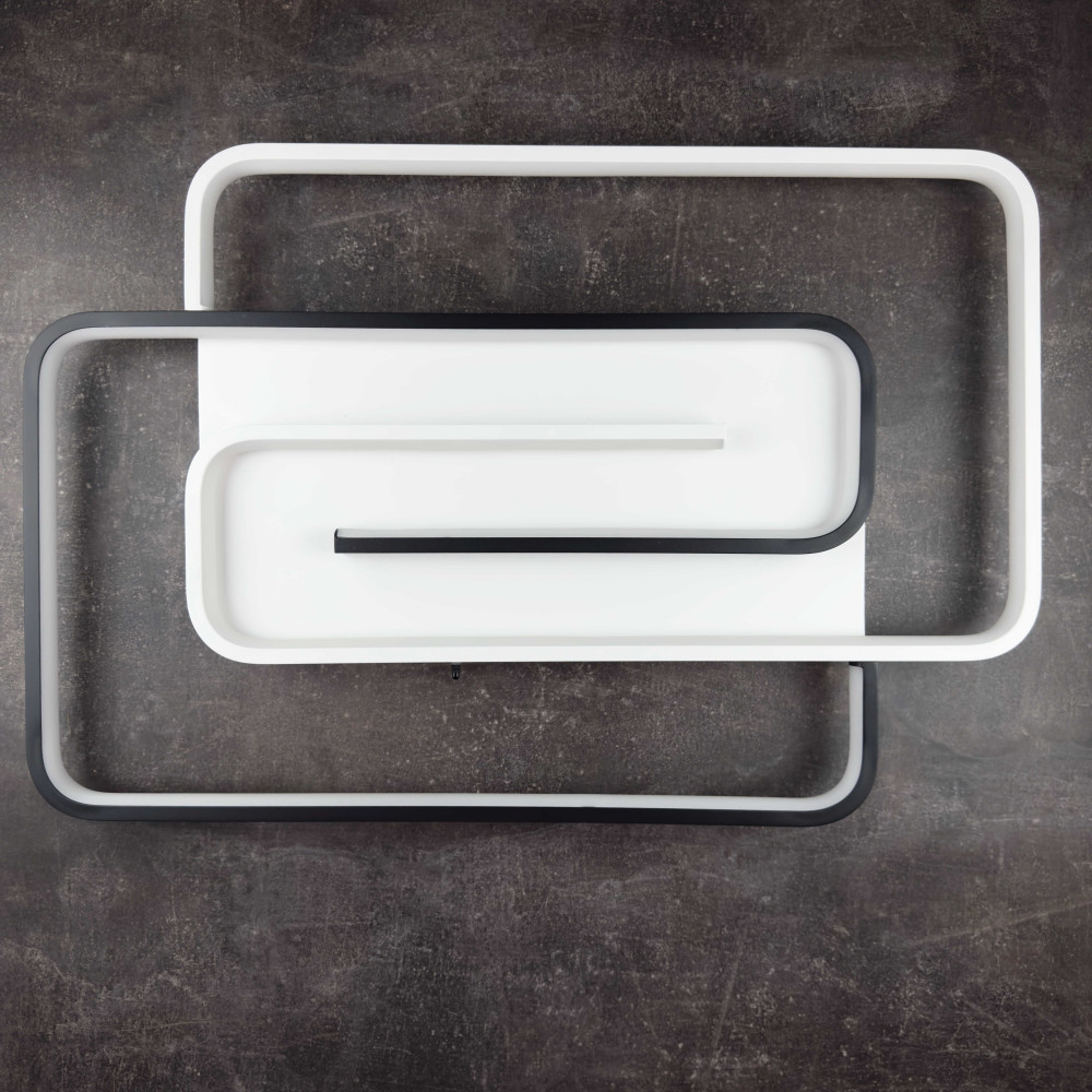 Светильник LED smart DOMINO-P с пультом 100Вт 3000-5000K 5500Lm Прямоугольный Черно-белый 220575